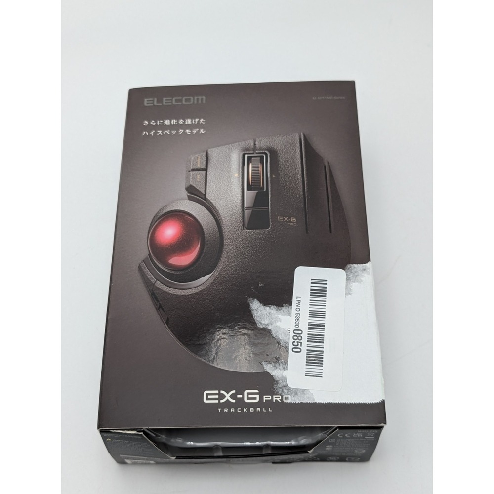 ELECOM EX-G Pro Trackball Mouse, Wired, Wireless, Bluetooth